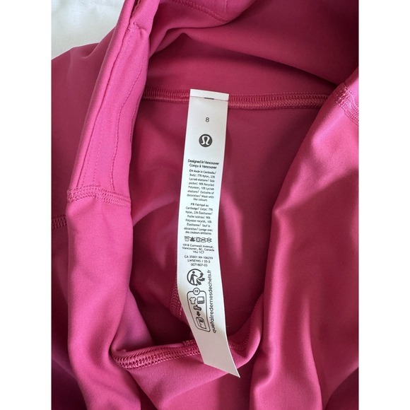 New Lululemon Wunder Train HR Tight 25" w/ Pockets Size 8 Raspberry Coulis $128 - Picture 6 of 12